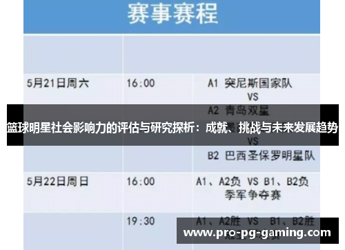 篮球明星社会影响力的评估与研究探析：成就、挑战与未来发展趋势